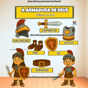 Cenário painel  Armadura de Deus - Ministério Infantil