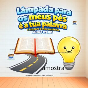 Cenário painel A sua palavra é lâmpada para os meus pés - Ministério Infantil