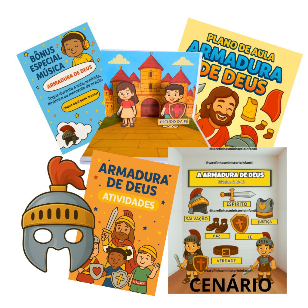 Kit digital infantil Armadura de Deus