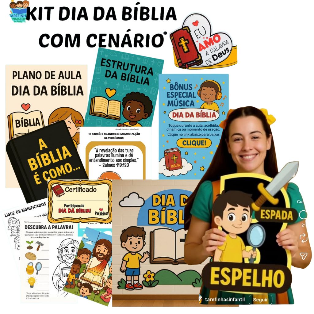 Kit Visual Dia da Bíblia A bíblia é como … Ministério Infantil