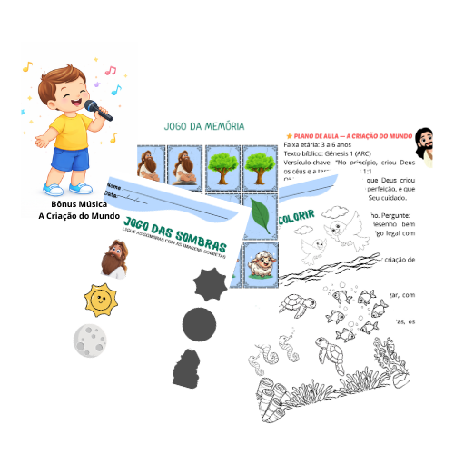 Kit de história infantil A Criação do Mundo - Imagem 11
