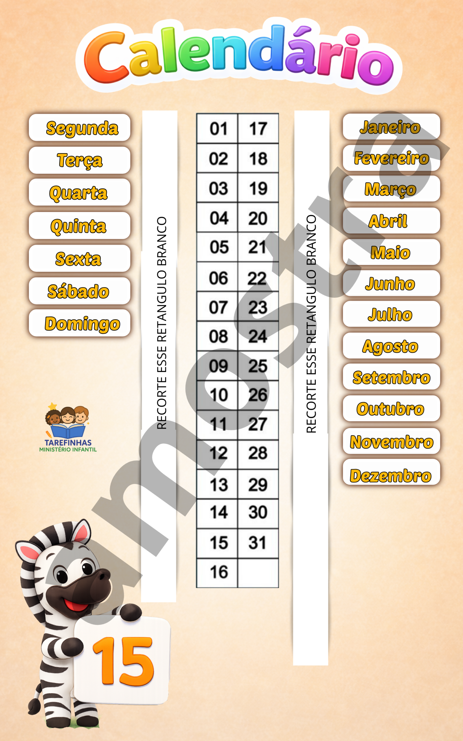 kit sala Ministério Infantil Tema Animais - Imagem 7