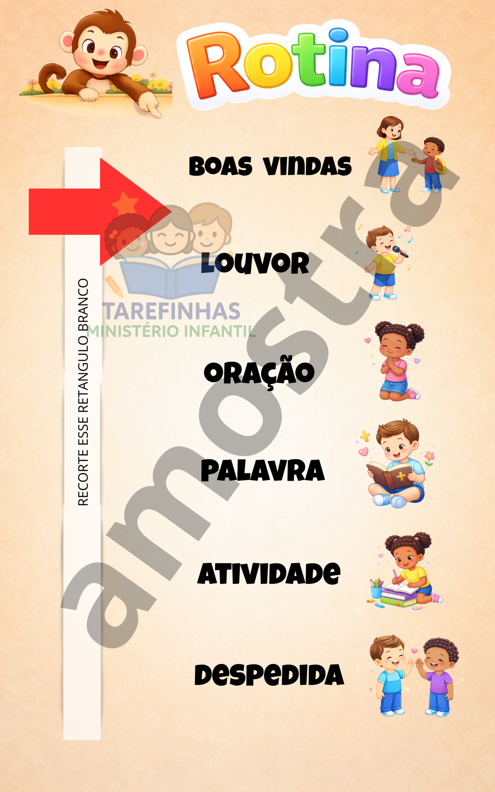 kit sala Ministério Infantil Tema Animais - Imagem 4
