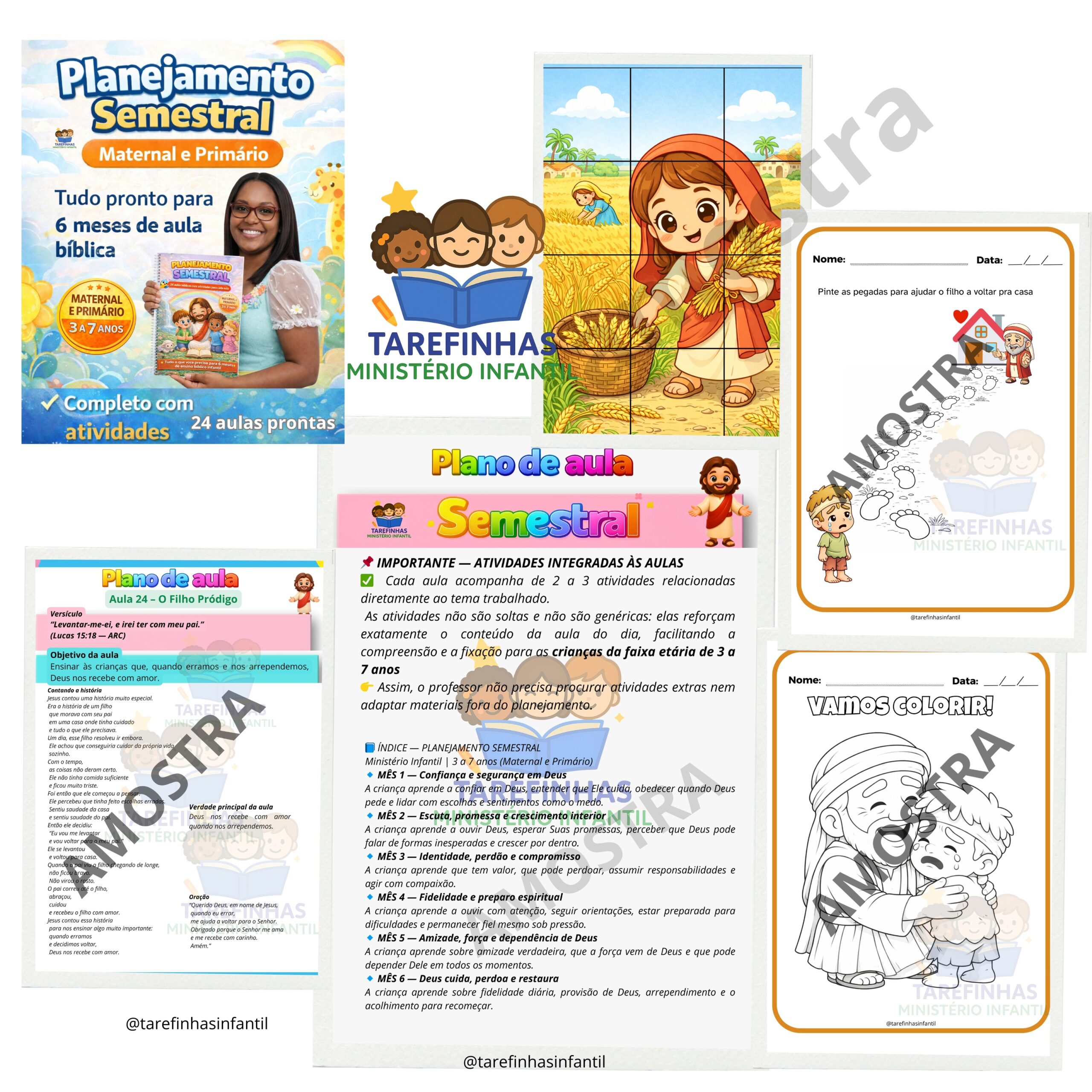 Planejamento semestral Ministério Infantil 3 a 7 anos maternal e primário - Imagem 2