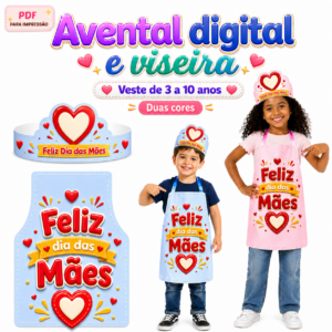 Arquivo digital Avental e Viseira DIA DAS MÃES