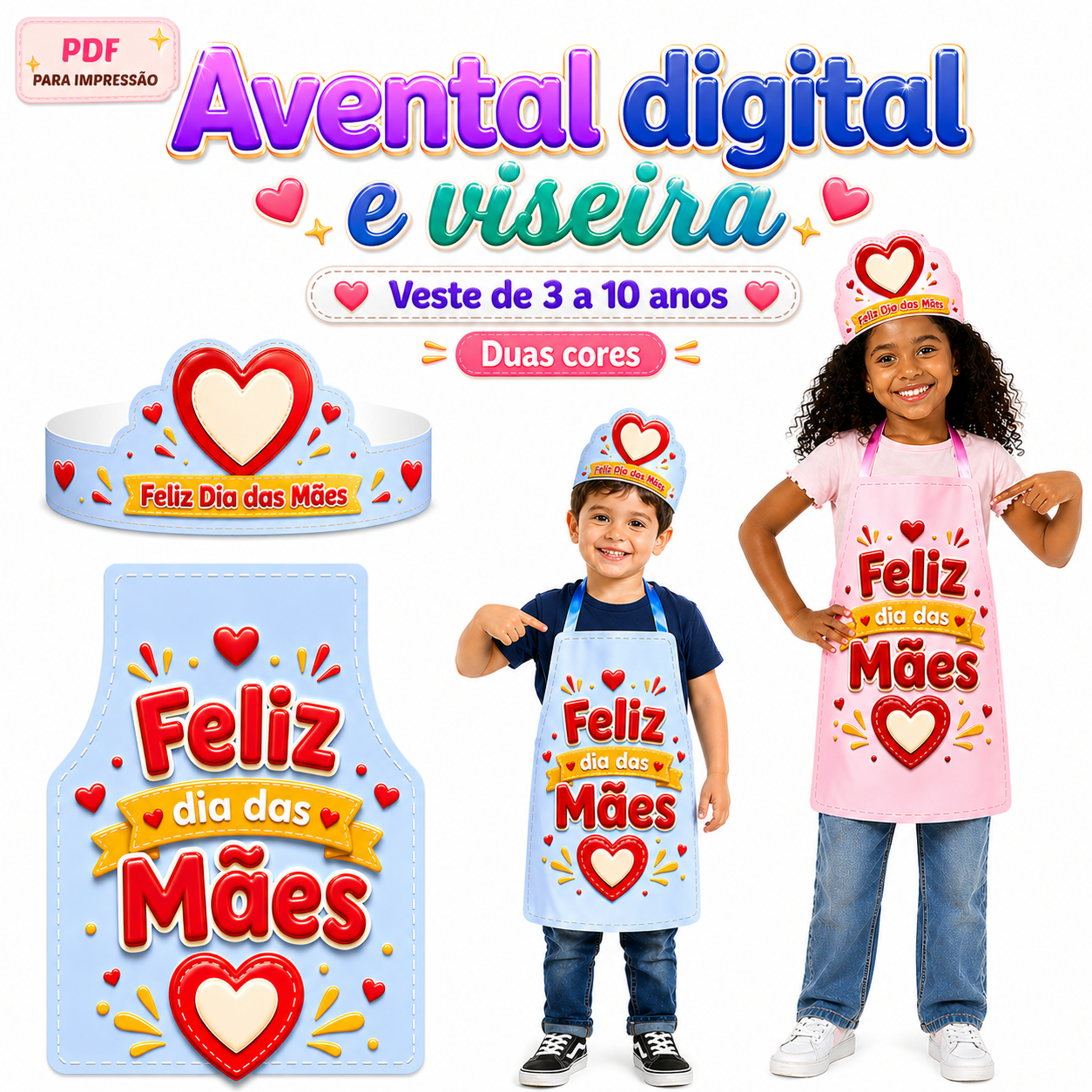 Arquivo digital Avental e Viseira DIA DAS MÃES