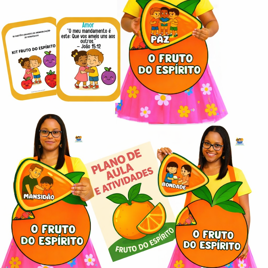 Kit digital Fruto do Espírito Ministério Infantil