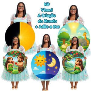 Kit Visual A Criação do Mundo + Adão e Eva para o Ministério Infantil