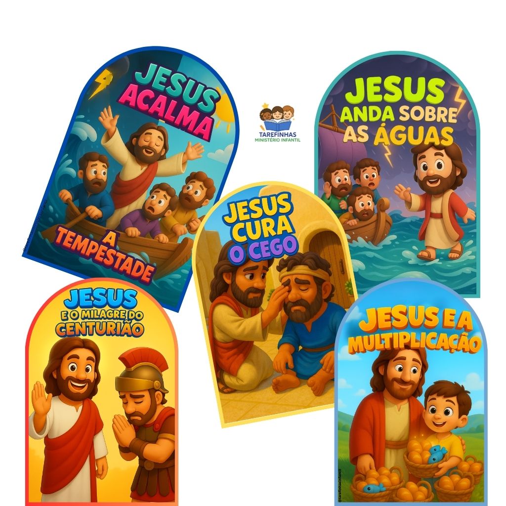 Kit 5 Luvas de História Milagres de Jesus