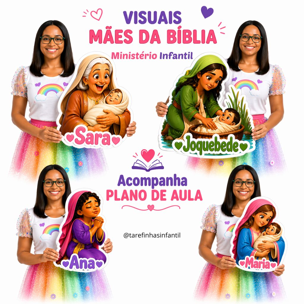 Mães da Bíblia plano de aula + visuais