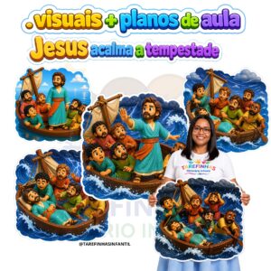 Visuais + Plano de Aula — Jesus Acalma a Tempestade