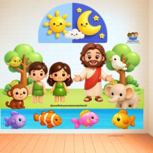 Cenário a Criação do Mundo Ministério Infantil