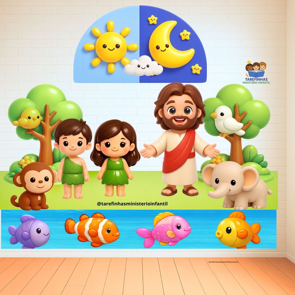 Cenário a Criação do Mundo Ministério Infantil