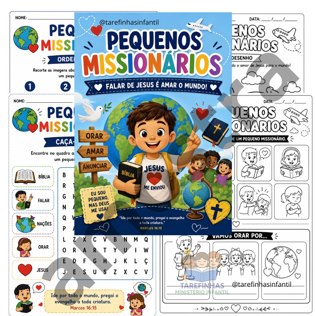 Pequenos Missionários Plano de aula visuais e atividades - Imagem 2