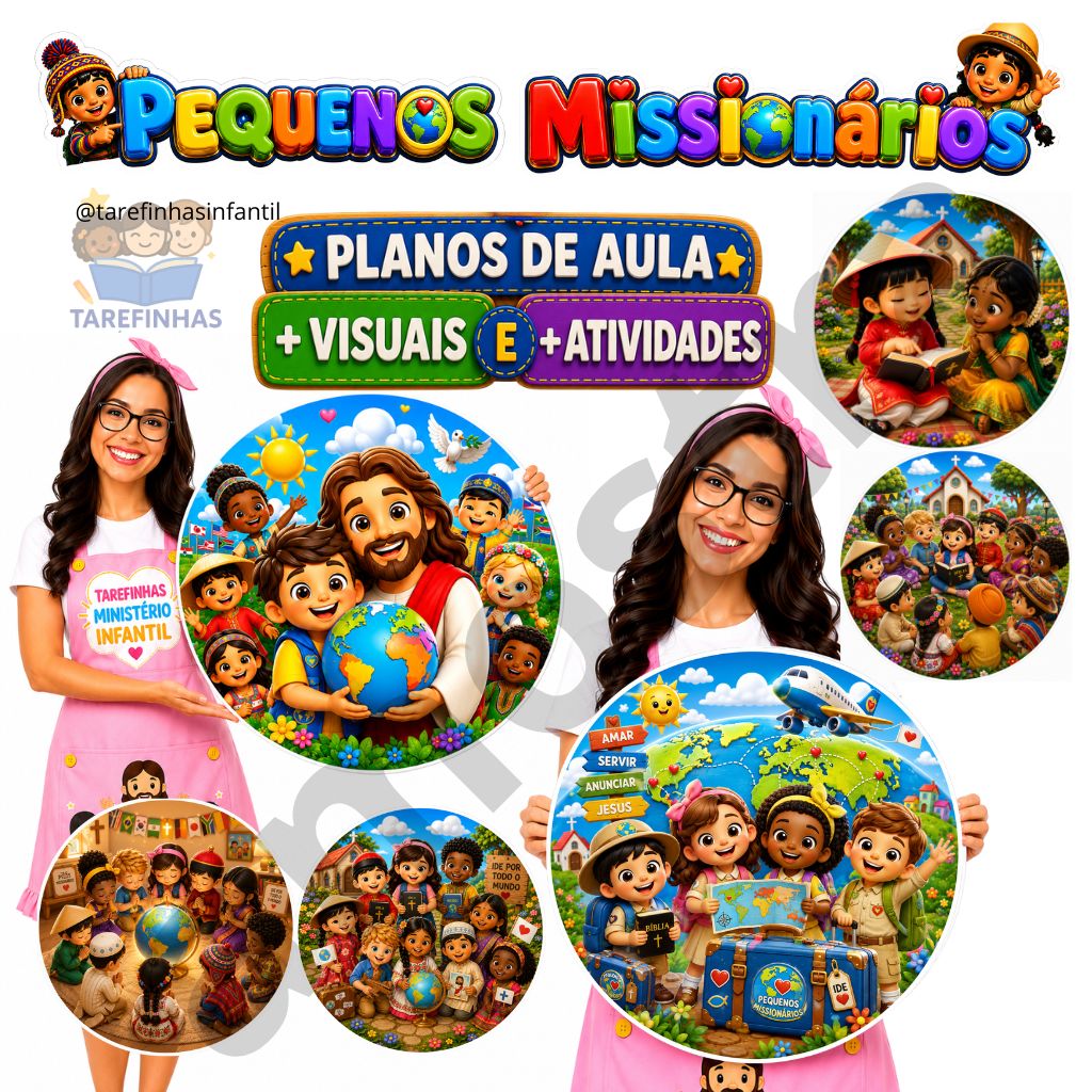 Pequenos Missionários Plano de aula visuais e atividades