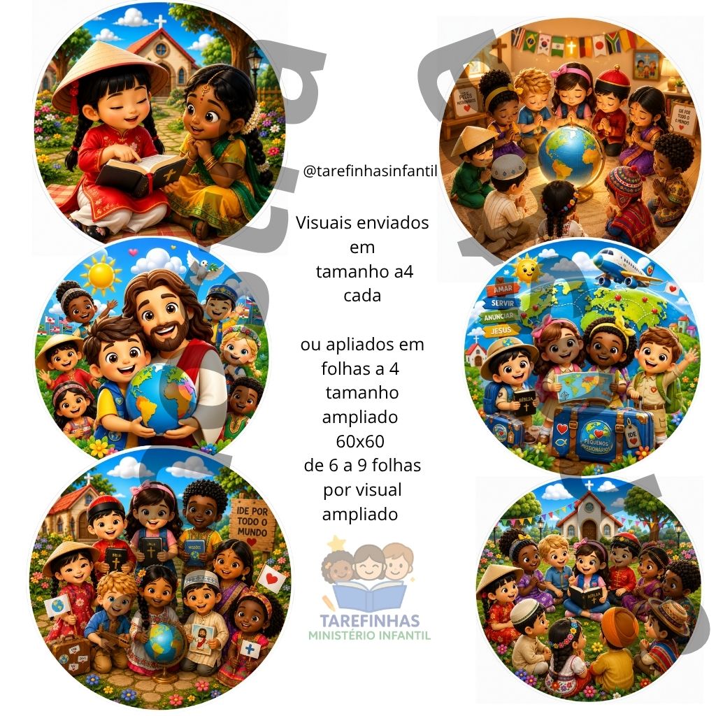 Pequenos Missionários Plano de aula visuais e atividades - Imagem 3