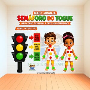 Painel Interativo Cenário Semáforo do Toque - Maio Laranja
