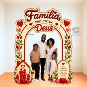 PAINEL TOTEM VERMELHO  – MINHA FAMÍLIA : PROJETO DE DEUS