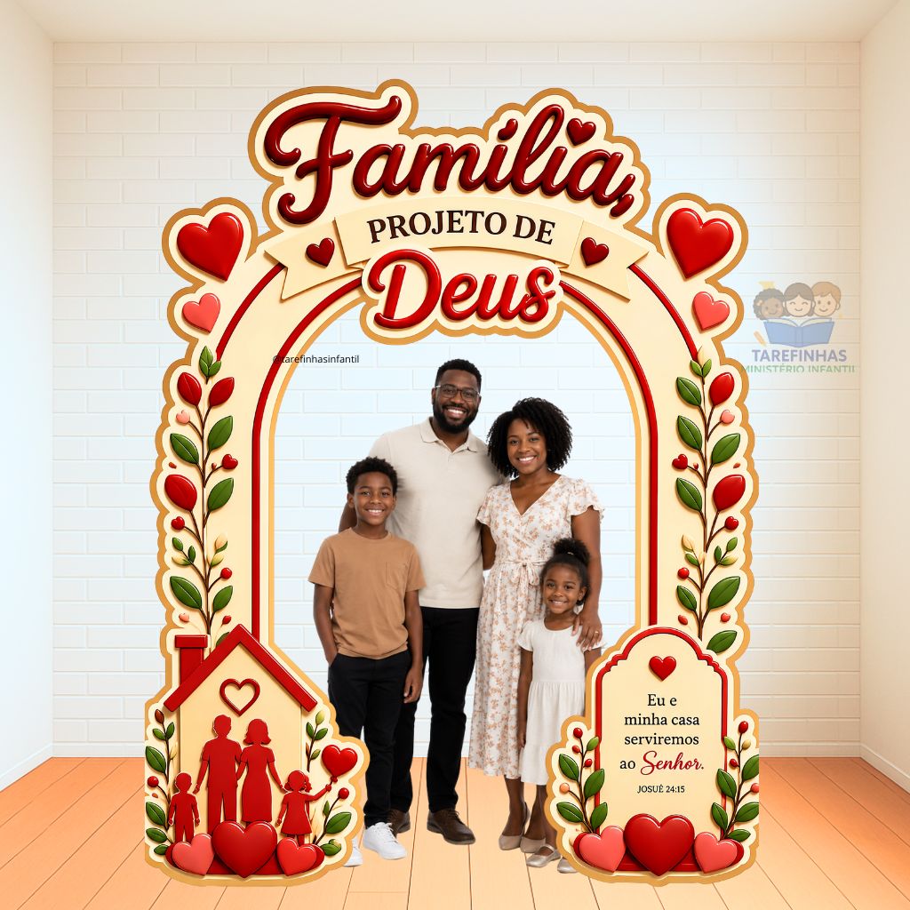 PAINEL TOTEM VERMELHO – MINHA FAMÍLIA : PROJETO DE DEUS