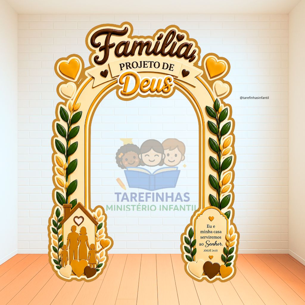 Painel Totem Clean Minha família projeto de Deus - Imagem 2