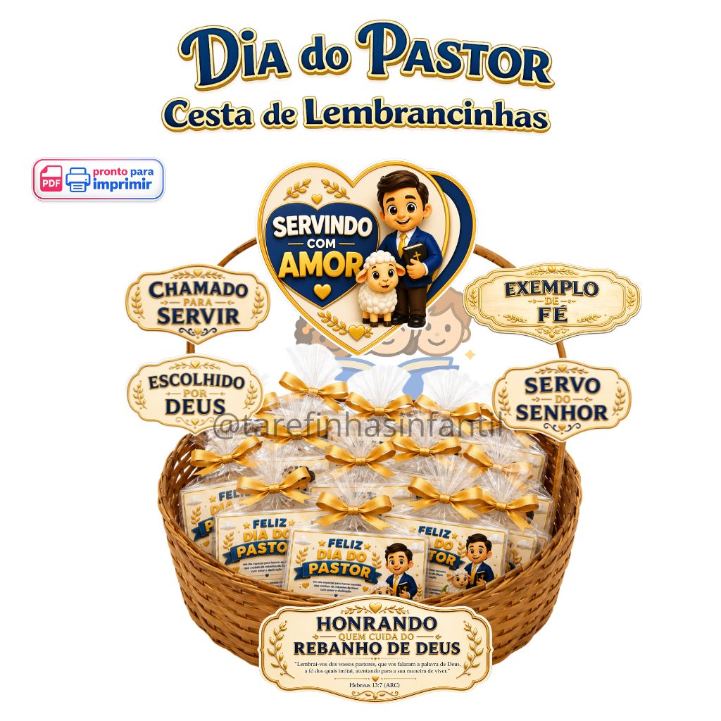 DECORAÇÃO DE CESTA — DIA DO PASTOR