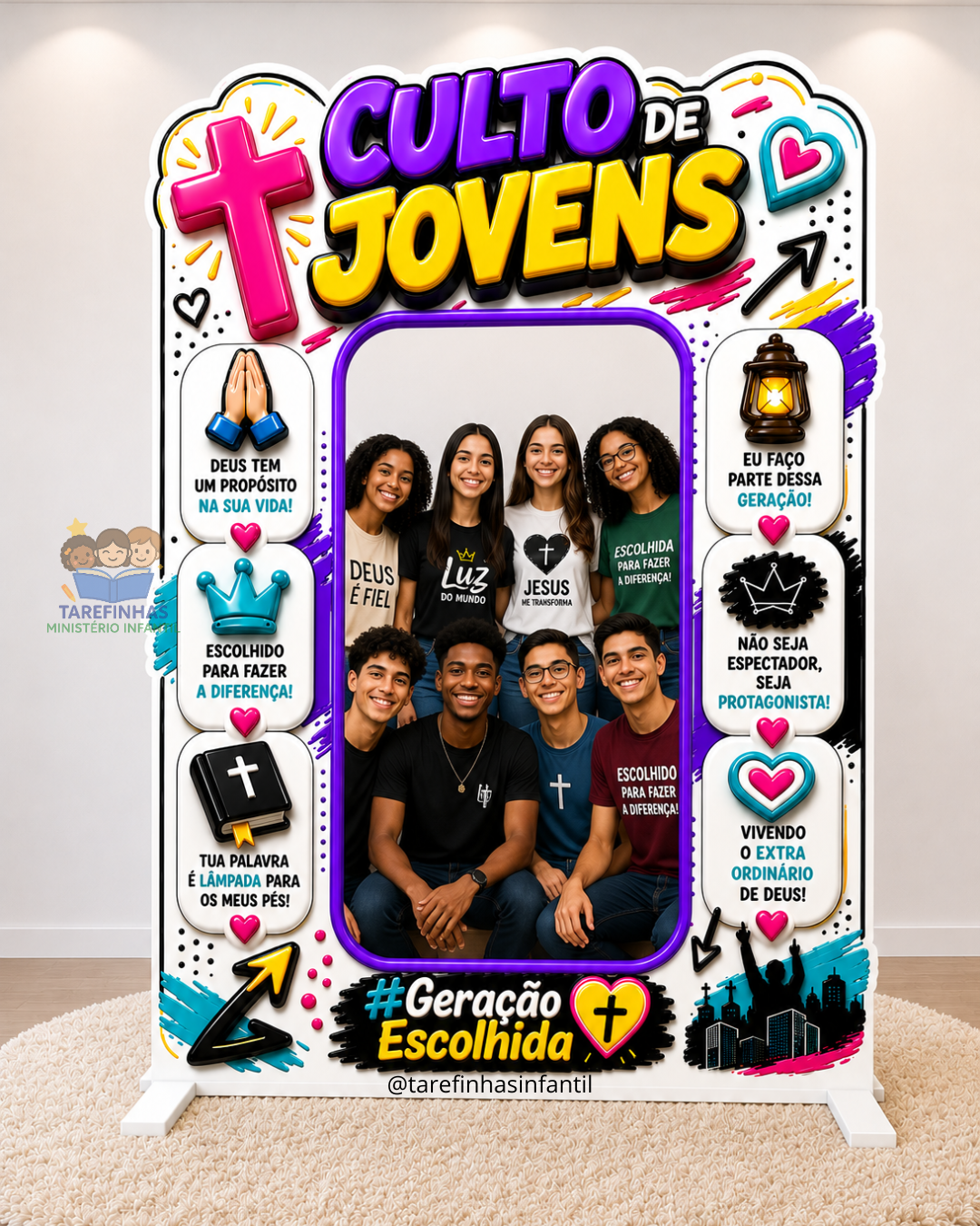Totem Display para Fotos – Culto de Jovens - Imagem 2