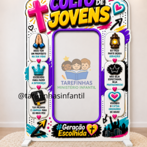 Totem Display para Fotos – Culto de Jovens