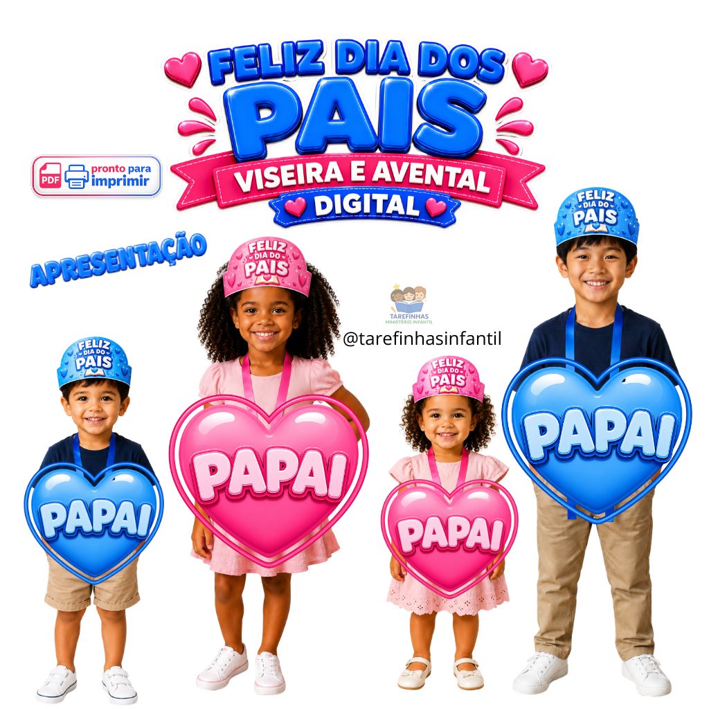 Avental+ Viseira Apresentação dia dos Pais